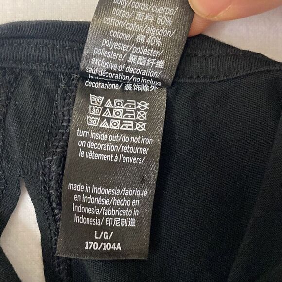 Victoria Secret Shirt Sport Sleeveless Athletic Black W Rose Gold Sparkle Large - Picture 5 of 5